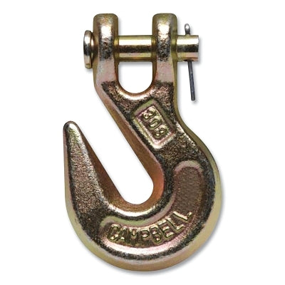 Campbell Grade 70 Clevis Grab Hooks, 5/16 in, 4,700 lb, Yellow Chromated