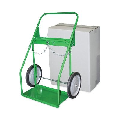 Dual Cylinder Cart, 9-1/2 in and 12-1/2 in dia Cylinders, 14 in Pneumatic Wheels