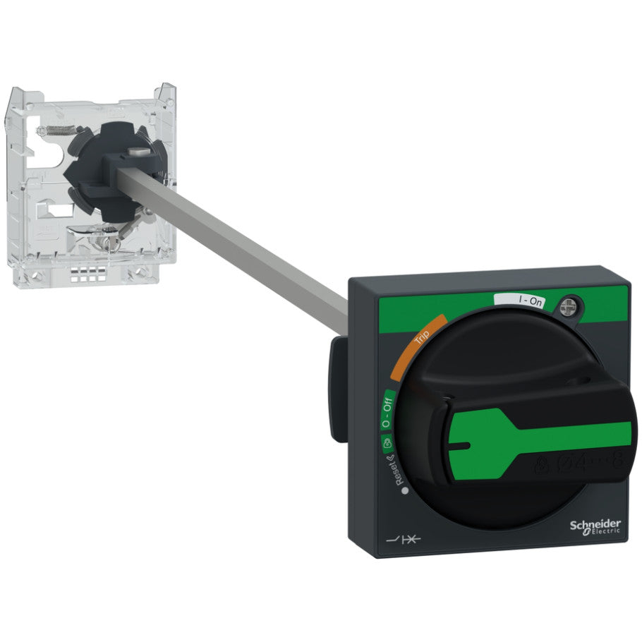 Extended Rotary Handle kit, TeSys Deca, IP54, black handle, with trip indication, for GV2L-GV2P