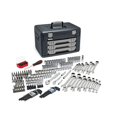 Mechanics Tool Set in 3 Drawer Storage Box, 232 Pc