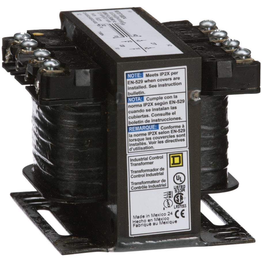 Type T Industrial Control Transformer, 1-Phase, 277V Primary, 120V Secondary, 100VA