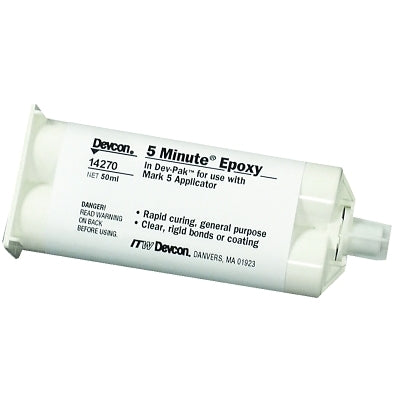 5 Minute Epoxy, 50 mL, Dual Cartridge, Colorless to Light Yellow