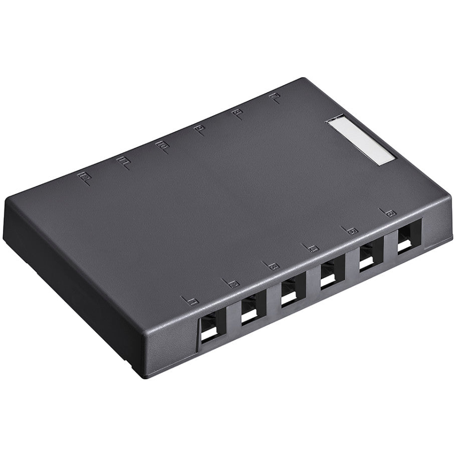 QuickPort Surface Mount Box, 12-Port, Black