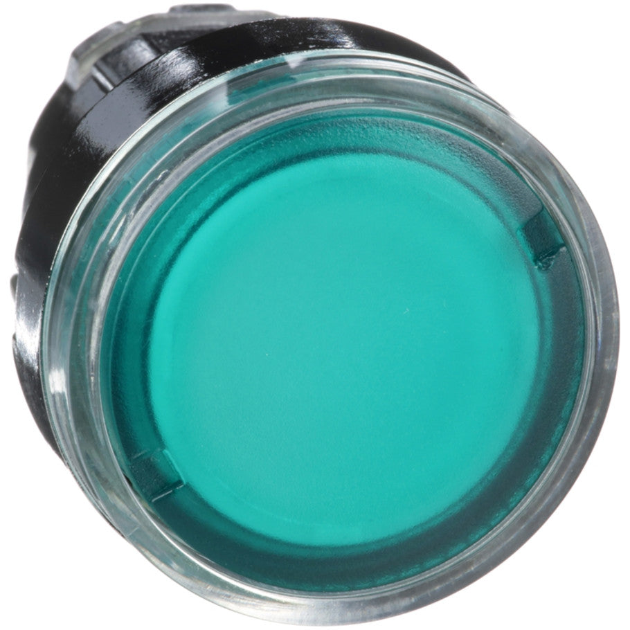 Harmony, 22mm Push Button, illuminated pushbutton head, flush, spring return, green, for BA9s bulb