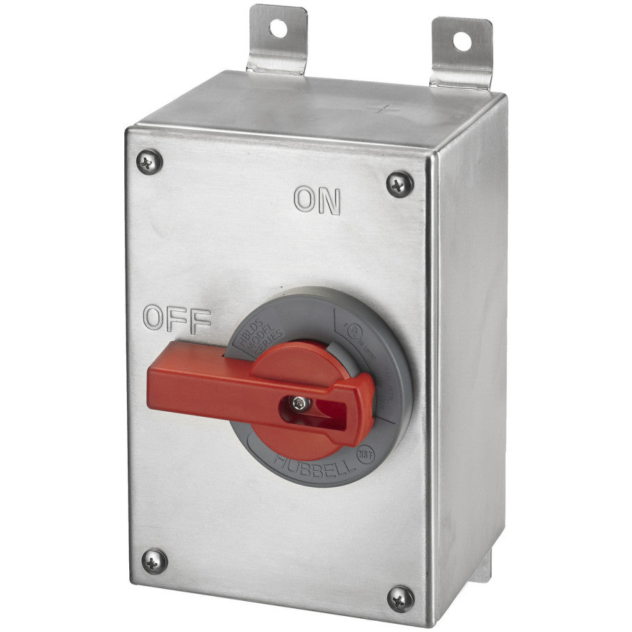 Circuit-Lock Disconnect Switch, Non-Fused, Non-Metallic, 30A, Stainless Steel Enclosure
