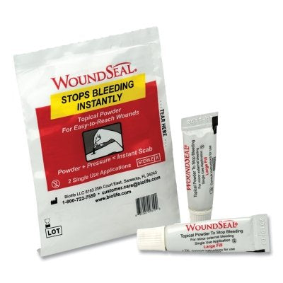 Wound Seal Blood Clot Powder, Individual Pour Pack, 2 per Pack