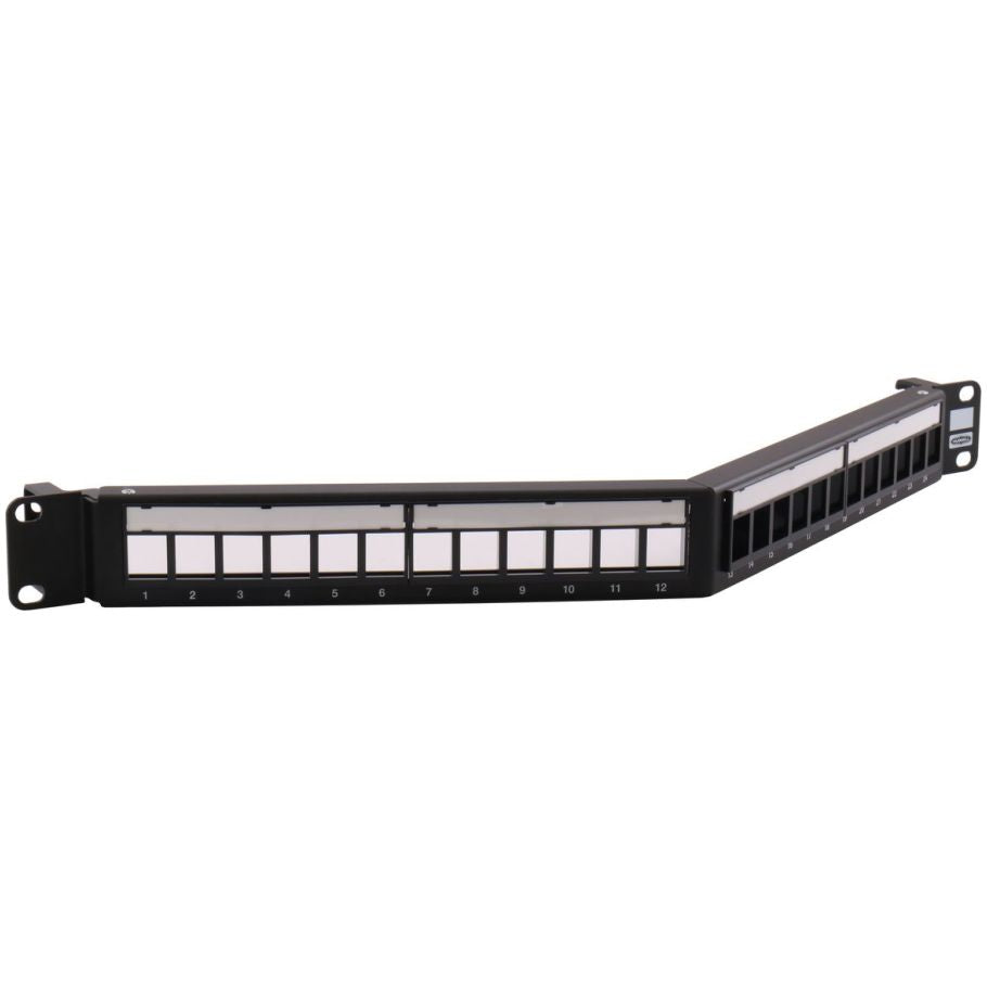 Copper Patch Panels, Black, 24 Port, 1 RU