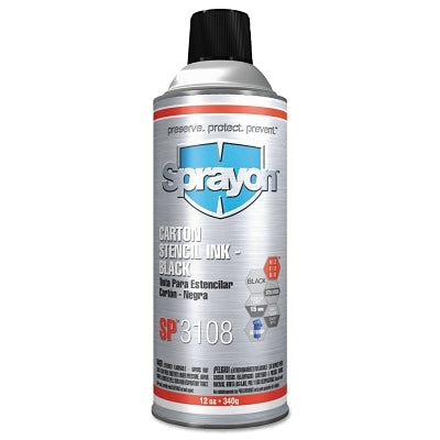 Stencil Ink, 12 oz Aerosol Can, Black