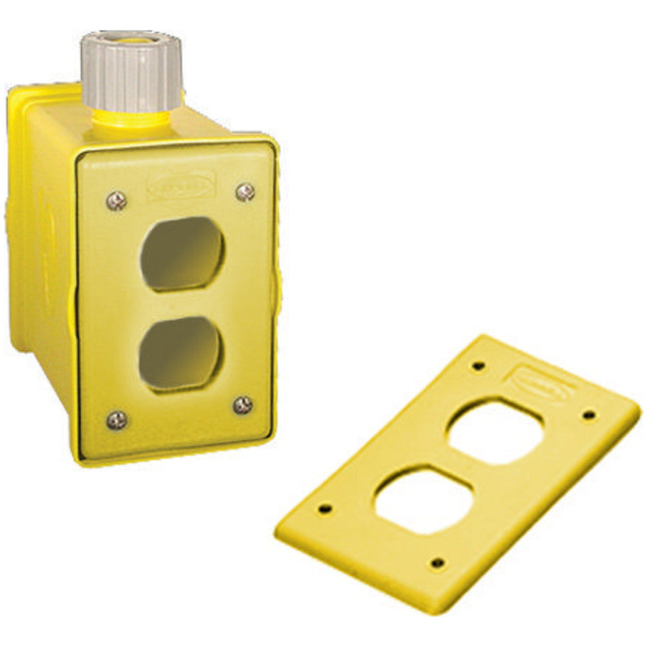 Portable Outlet Box, Cord Strain Relief, Cover Plate