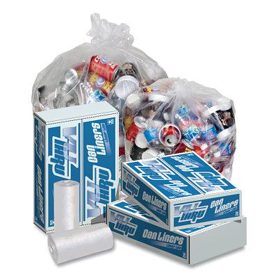 Vu Thru Trash Liner, 10 gal, 0.35 mil, 24 in W x 23 in H, Natural