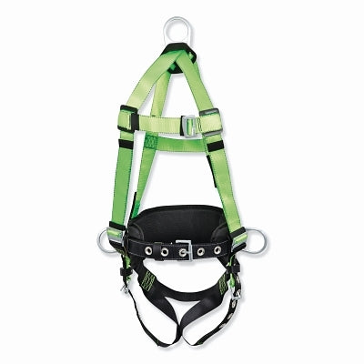 Contractor Harness, Side/Back D-Rings, Small, Chest Pass Thru/Legs Grommet/Torso Friction