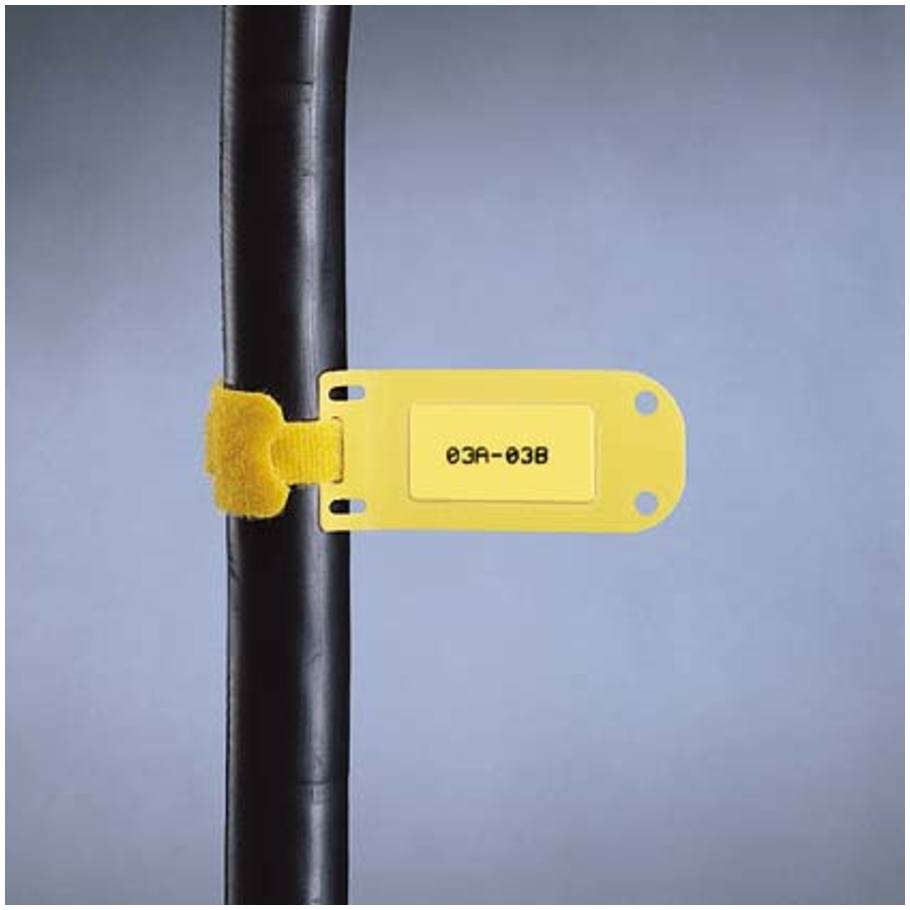 SLCT-YL Label Holder, Self-Lam Vinyl, Yellow, 1.31"x3", PK1