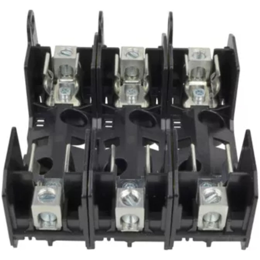 Class H 60A 250V 3 Pole Ferrule Fuse Block With Box Lug
