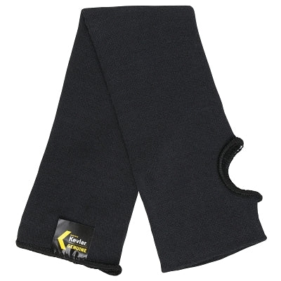 Cut Pro Double Ply DuPont Kevlar Cut Resistant Sleeve, 18 in, One Size, Thumb Slot, Black