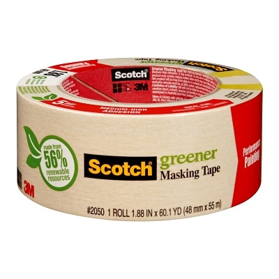 3M 021200-05620 2050 Greener Masking Tape, 1.88 in x 60.1 yd, Beige
