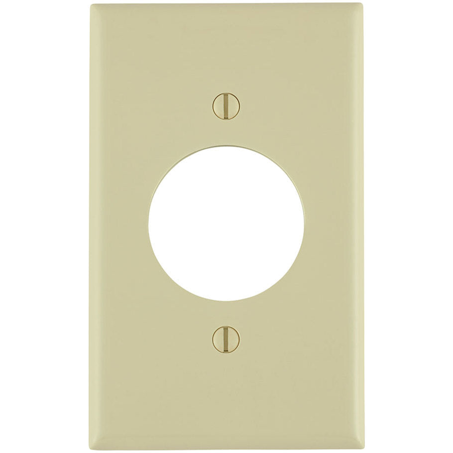 Nylon 1 Gang Device Mount Wall Plate For Single 1.60 Inch Dia. Device, Ivory