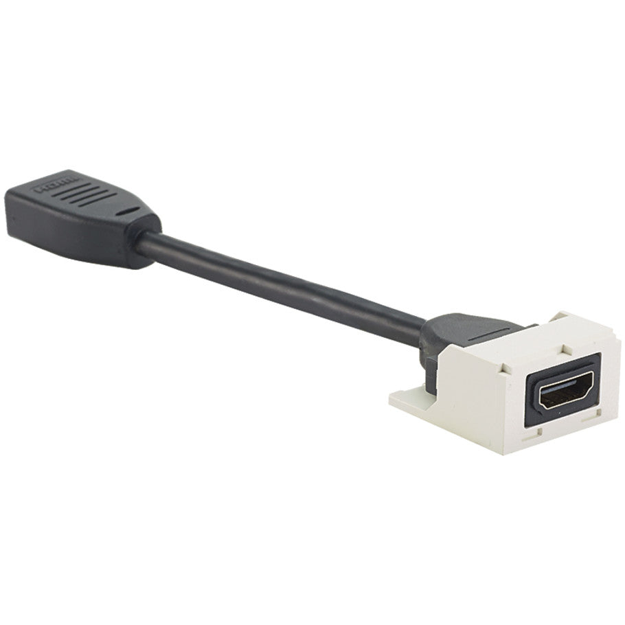 Pan-Net HDMI 2.0 Coupler Module with Pigtail, White