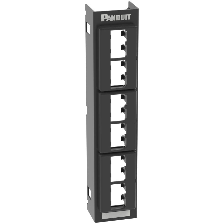 Mini-Com 12-Port Modular Faceplate Empty Patch Panel