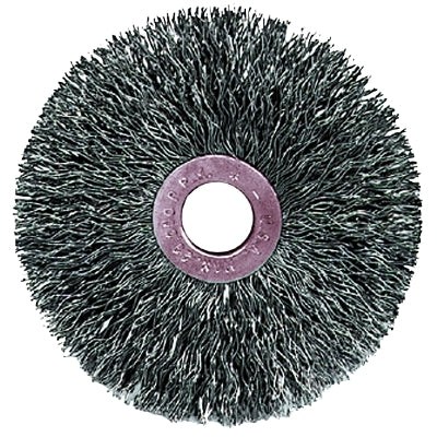 Copper Center Wire Wheel, 2 in D x 3/8 in W, .014 Stainless Steel, 20,000 rpm