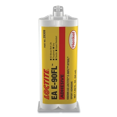 E-90FL Hysol Epoxy Adhesive, 50 ml, Gray, Dual-Cartridge
