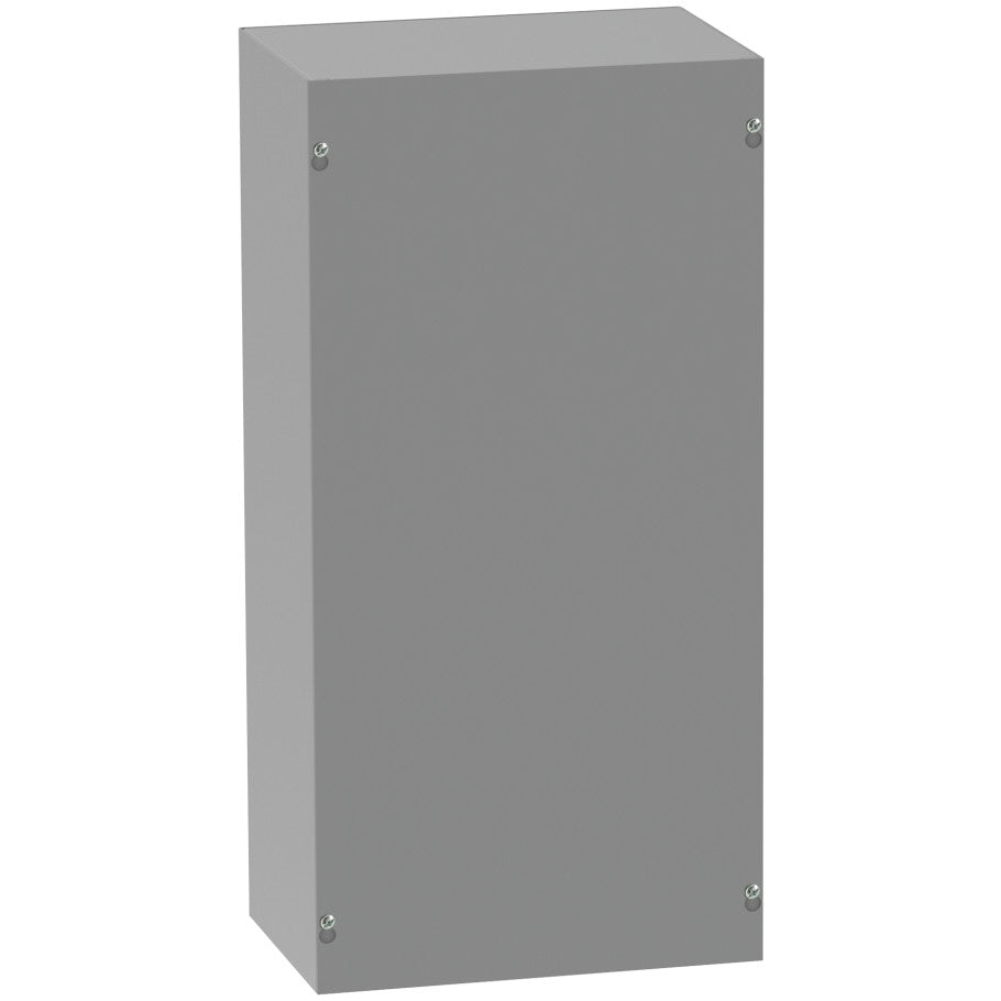 NEMA Type 1 Enclosure, Mild Steel, Painted, Screw Cover, No Knockouts, 6 H x 6 W x 6 in. D