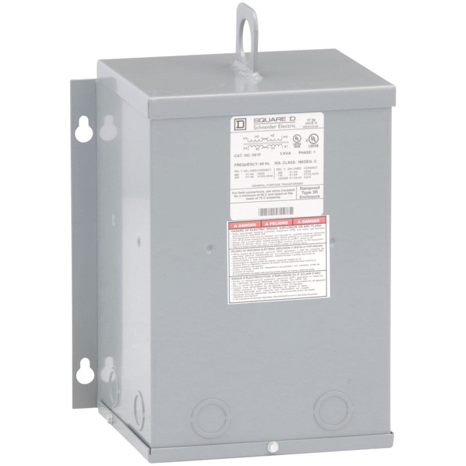 Transformer, dry type, encapsulated, 3kVA, 1 phase, 240x480V primary, 120/240V secondary, 10A, TAA, BAA, BABA, BAA_COTS