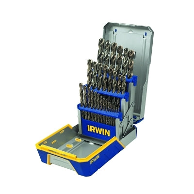29-pc Cobalt M-35 Metal Index Drill Bit Set, 1/16 in to 1/2 in Cut dia