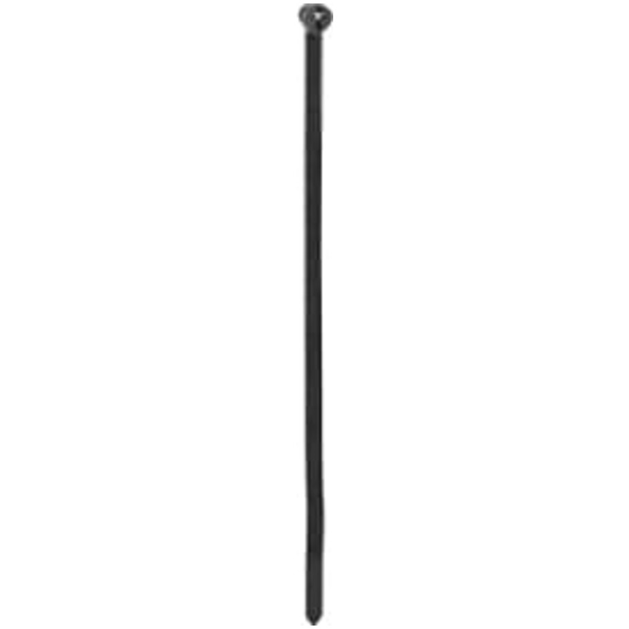 Ty Rap Cable Tie, Weather Resistant, Stainless Steel Locking Device, 7.00 L x 0.09 in. W, Black Nylon