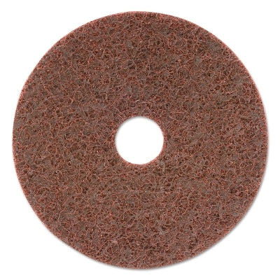 Finishing Disc, Hook-and-Loop with Arbor Hole, 4-1/2 in dia, 12,000 RPM, Tan
