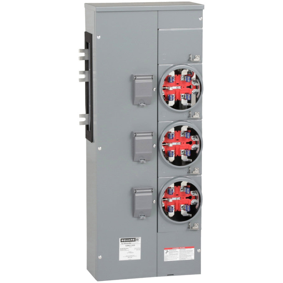 Meter-Pak Metering EZMH Branch Unit, Ringless, 225A, 120/240V, NEMA 3R, Horn Bypass, Surface