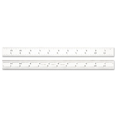 Steel Rule, 12 in, 4R, Steel, Full-Flexible