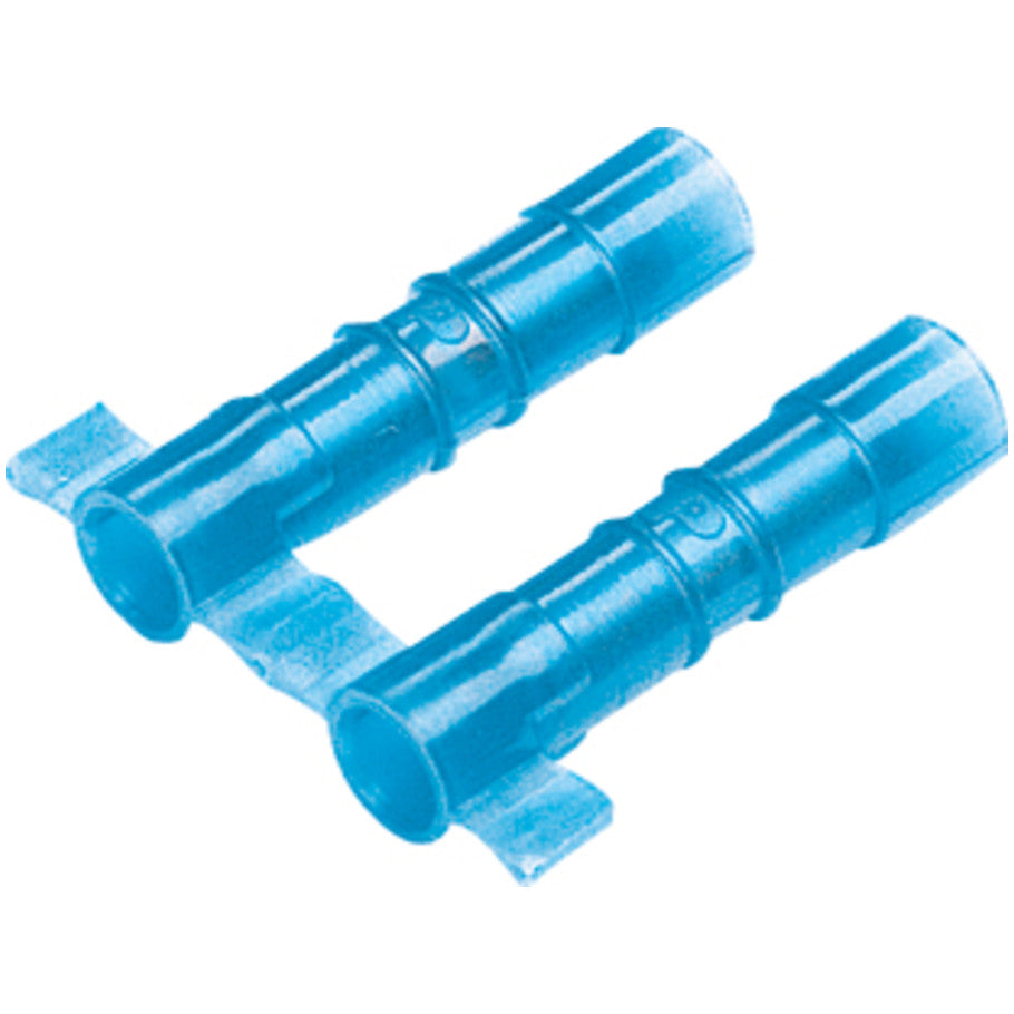 Nylon-insulated Butt Splice, 18 to 14 AWG, Blue