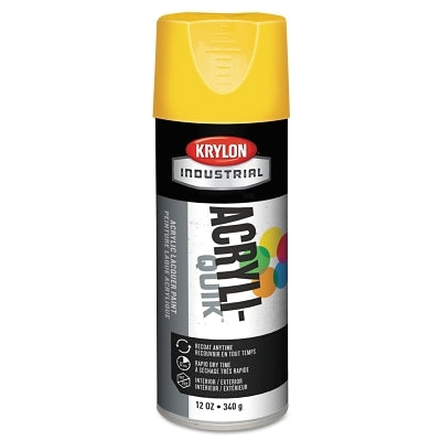 Interior/Exterior Industrial Maintenance Paint, 12 oz Aerosol Can, Sun Yellow