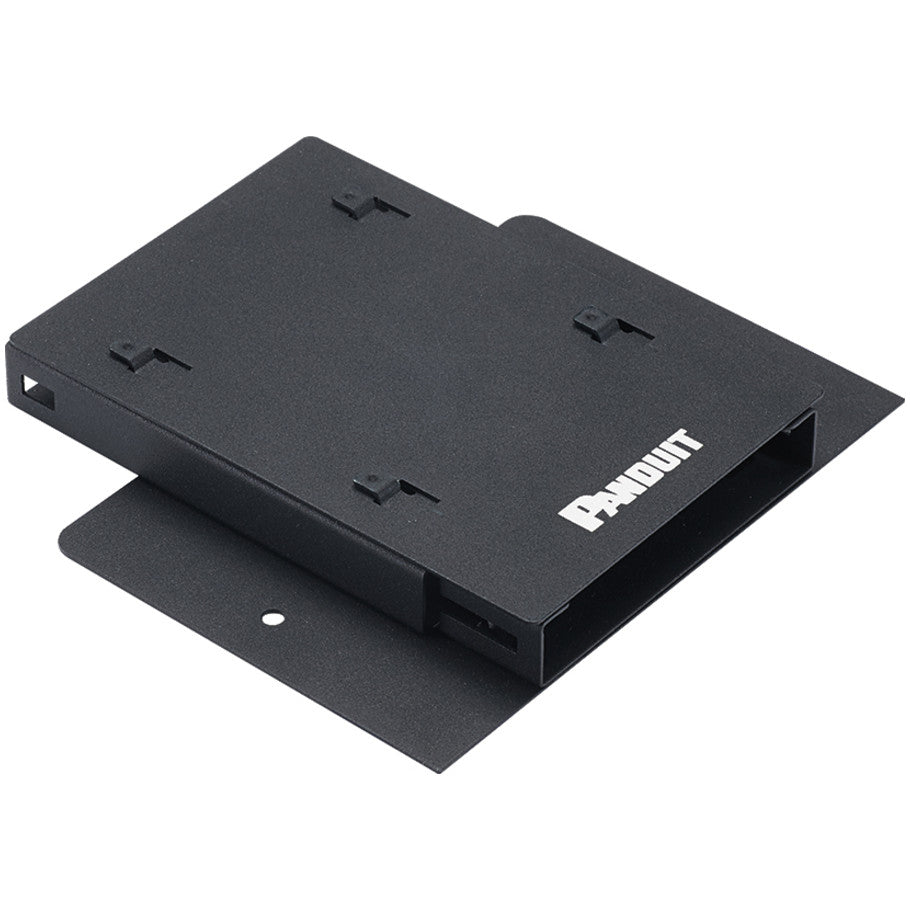 IndustrialNet, Fiber Optic Cassette Mounting Bracket, Milled Steel, 6-Port, Black, 5.98 H x 4.1 W x 1.4 D in.