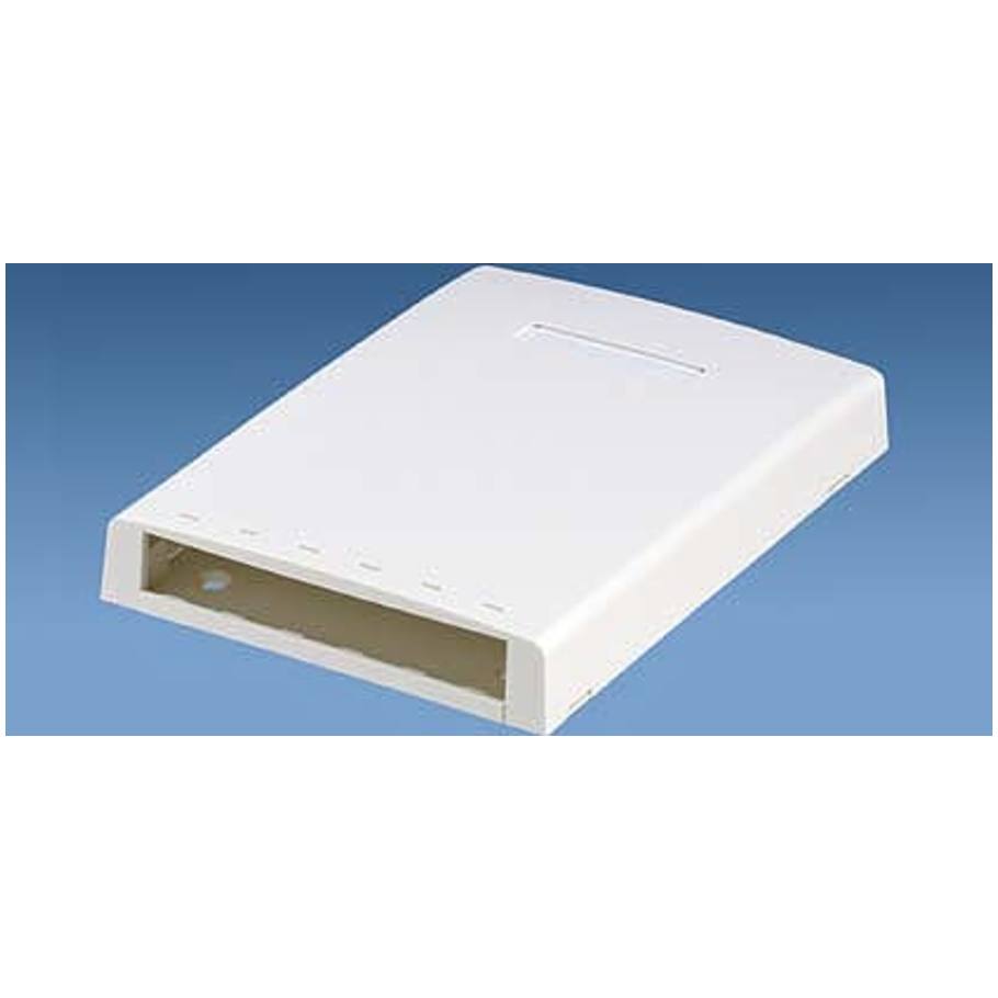 Mini-Com Multi-Media/Fiber Surface Mount Box, White, 6-Port