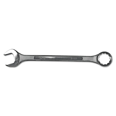 Jumbo Combination Wrench, 1-1/8 in Opening, 14-9/16 in L, 12-point, Nickel Chrome Plated Finish