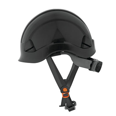 CH-300 Climbing Style Non-Vented Hard Hat, 6 pt Rapid Dial, Black