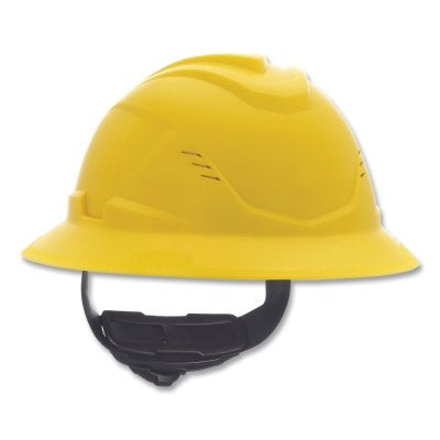 V-Gard C1 Hard Hat, Fas-Trac III 4 Point Ratchet, Vented, Yellow