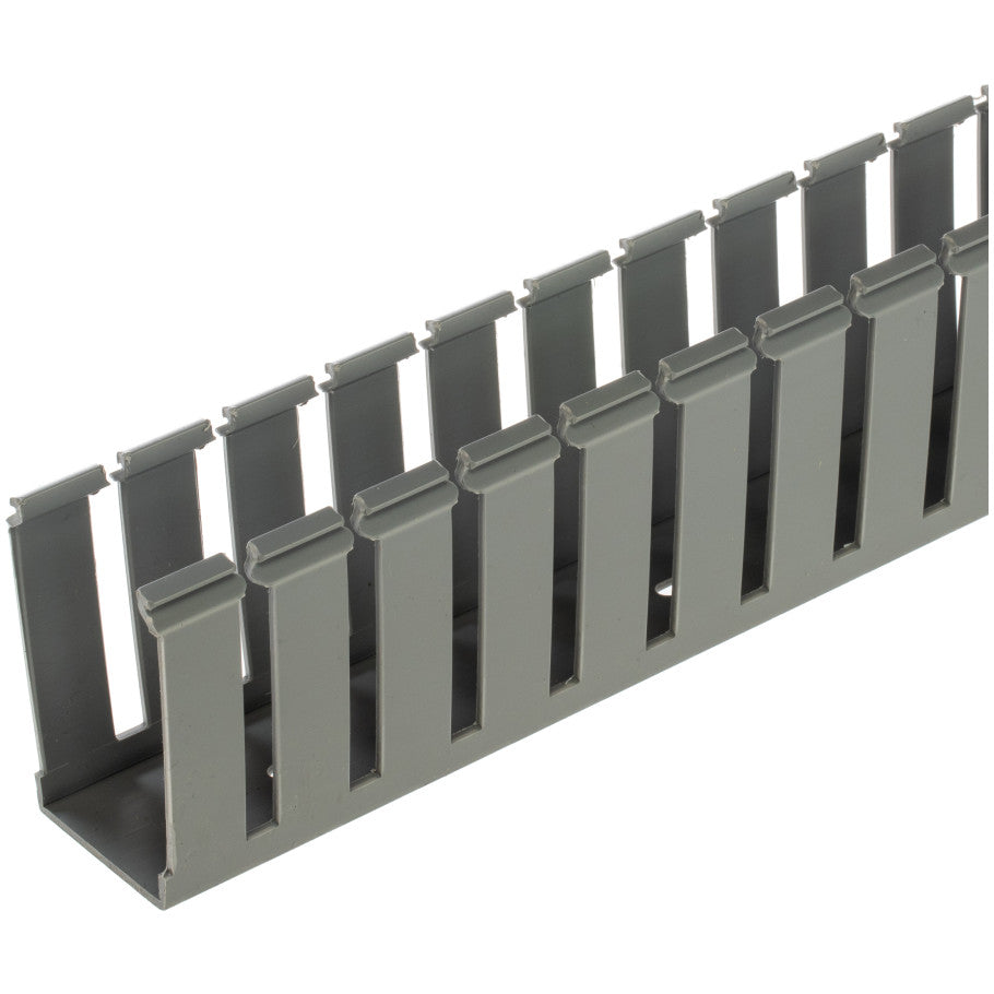 Type G Wide Slot Wiring Duct,.75 in.w x 2 in. h, Light Gray
