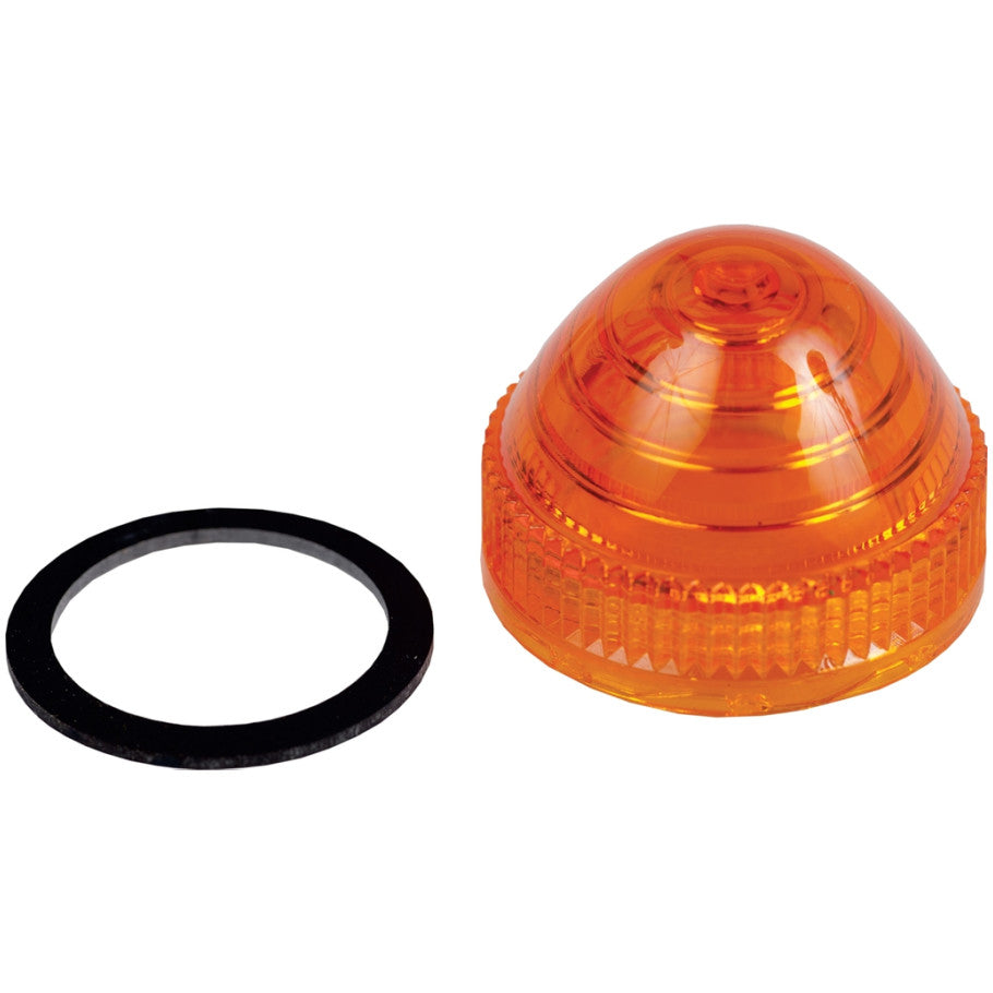 Domed Amber Plastic Pilot Light Lens