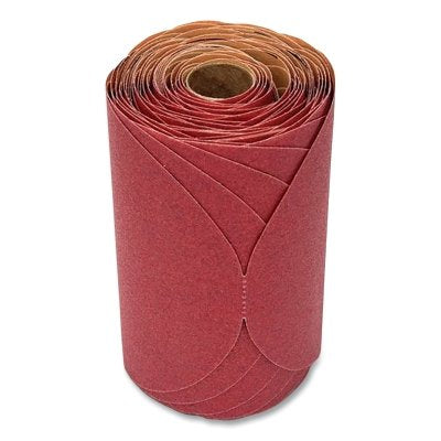3M 051131-01107 Red Abrasive Stikit Disc, Aluminum Oxide, 6 in dia, P500 grit, PSA