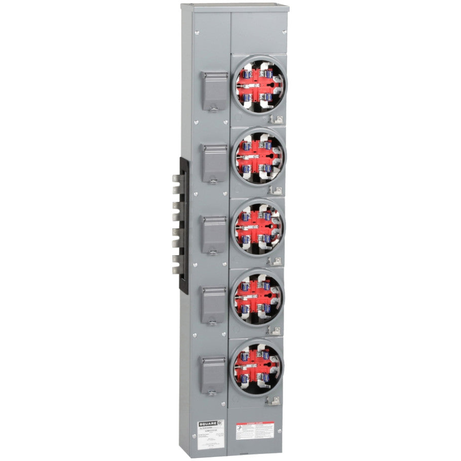 Meter Center, Ringless, 125 (Line) A, 800 (Bus) A, 1 Phase (Out) Phase, 3 Phase (In) Phase, 5, 208Y/120 V