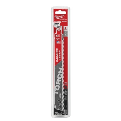 SAWZALL TORCH Carbide Blade, 9 in x 1 in, 7 TPI, 1/2 in Universal, Most Metals