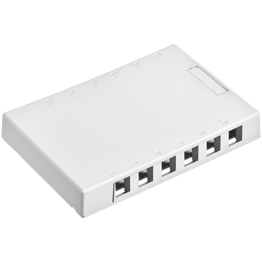 QuickPort Surface Mount Box, 12-Port, White