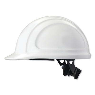 North Zone N10 Ratchet Hard Hat, 4 Point, Front Brim, White