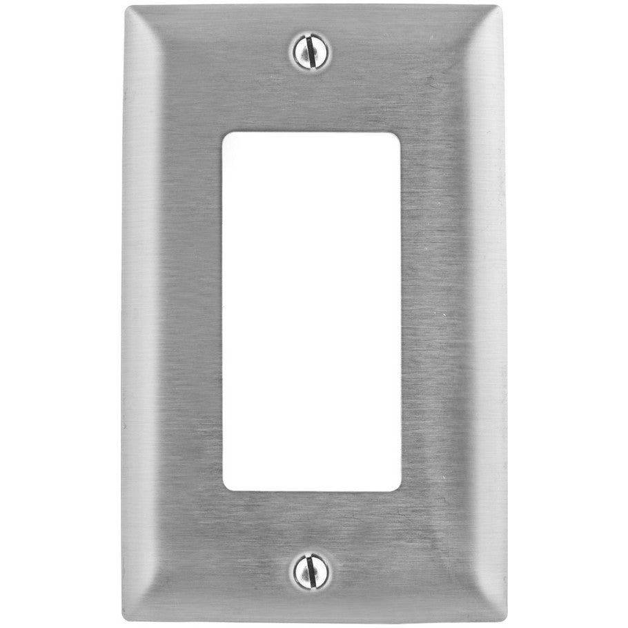 1 Gang Jumbo Decorator/GFCI Device Stainless Steel Wall Plate