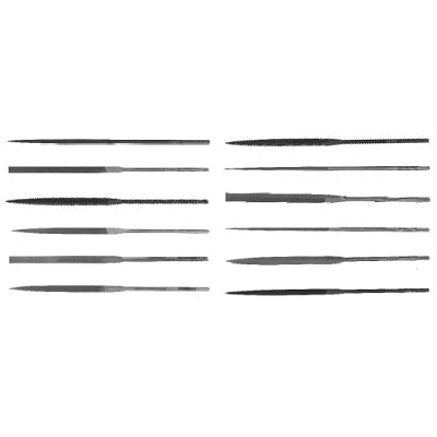 Swiss Pattern Thin Rectangular Needle File, 6-1/4 in, 2 Cut