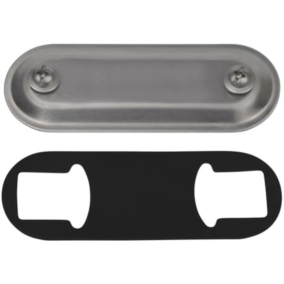 Conduit Body Cover, Stamped Aluminum, 3/4 in. Size, Form 7, Silver, 5/16 H x 1-1/2 in. W