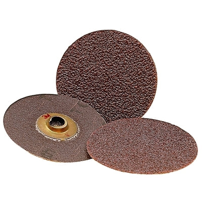 3M 051144-11000 Roloc Discs 361F, Aluminum Oxide, 2 in dia, TR, 24 Grit, 25000 RPM