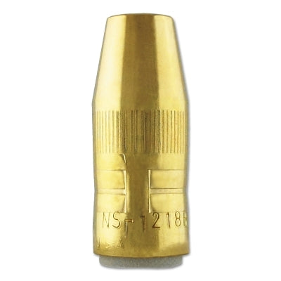 Centerfire MIG Nozzle, 1/8 in Recess, 1/2 in Bore, For T Series Tip, Brass